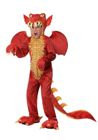 Animal Costumes | Child’s Deluxe Red Dragon Costume Animal Costumes