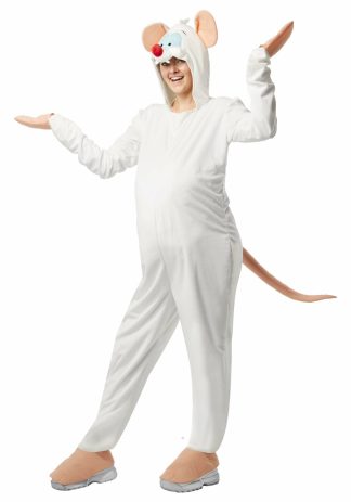 Animal Costumes | Pinky and the Brain Pinky Costume for Adults Animal Costumes Animal Costumes