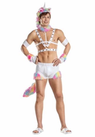 Animal Costumes | Sexy Pony Up Unicorn Costume for Men Mens Animal Costumes