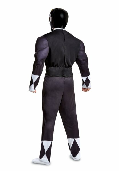 Decades Costumes | Power Rangers Black Ranger Men’s Muscle Costume Cosplay Costumes Cosplay Costumes