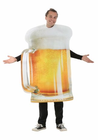 Funny Costumes | Foamy Beer Mug Adult Costume Food Costumes Food Costumes