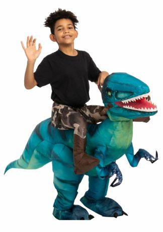 Funny Costumes | Inflatable Raptor Ride-On Costume for Children Boy Boy