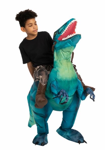 Funny Costumes | Inflatable Raptor Ride-On Costume for Children Boy Boy