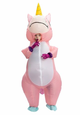 Funny Costumes | Kids Pink Unicorn Costume Inflatable Boy Boy