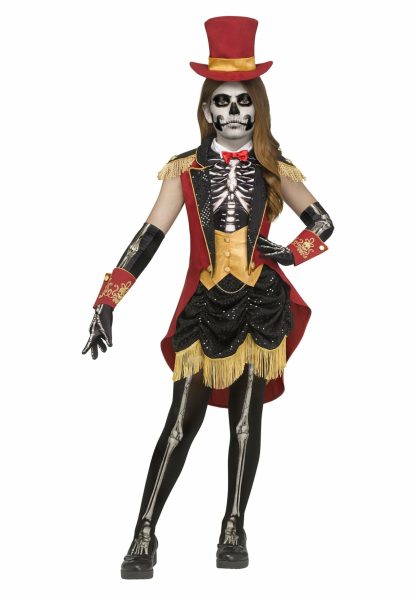 Funny Costumes | Skeletal Ringleader Costume for Girls Funny Costumes Funny Costumes