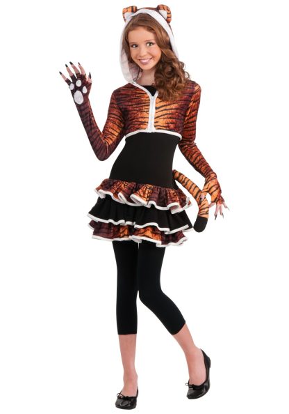 Holiday Costumes | Black and Orange Tween Tigress Costume Girl Girl