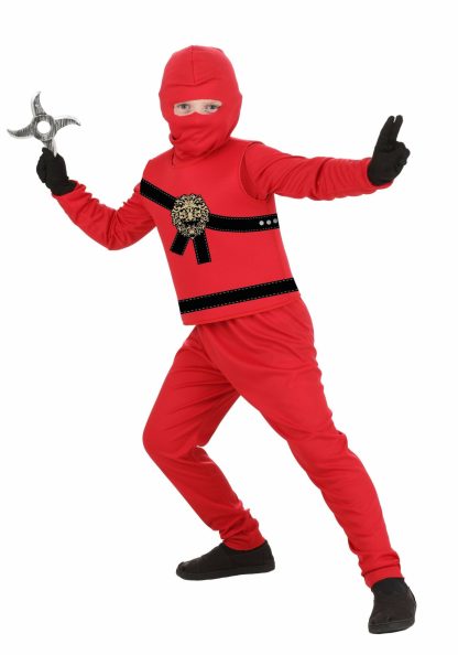 International Costumes | Red Ninja Master Costume for Kids Boy Boy