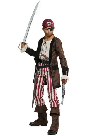 Pirate Costumes | Brown Coat Pirate Boys Costume Boy Boy