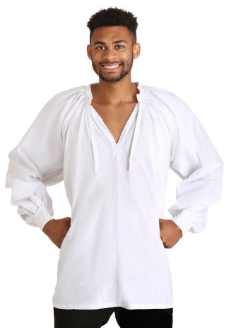 Pirate Costumes | White Renaissance Peasant Shirt Historical Costumes Historical Costumes