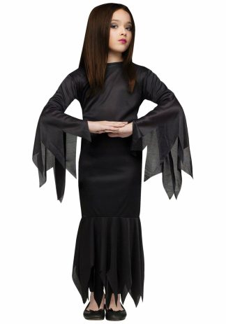 Scary Costumes | Girl’s Morticia Costume Dress Girl Girl