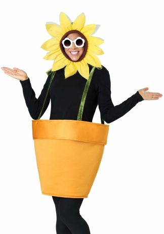 Storybook & Fairytale Costumes | Flower Pot Adult Costume Funny Costumes Funny Costumes