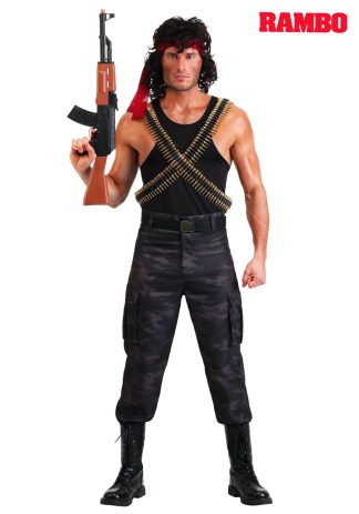 Uniform Costumes | Adult John Rambo Costume Mens Mens