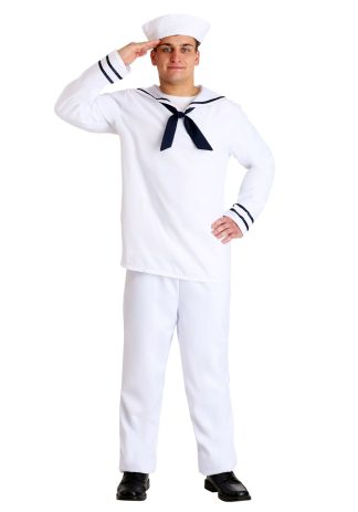 Uniform Costumes | Men’s White Sailor Costume Celebrity Costumes Celebrity Costumes