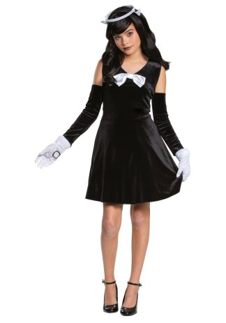 Video Game Costumes | Bendy and the Ink Machine Alice Angel Classic Costume for Girls Girl Girl