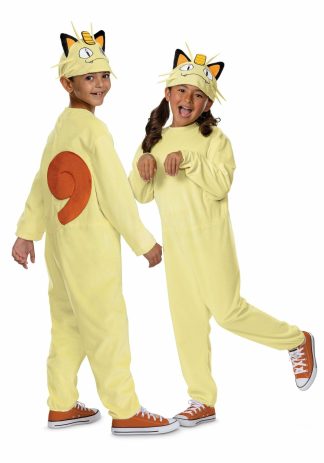 Video Game Costumes | Deluxe Pokémon Meowth Costume for Kids Boy Boy