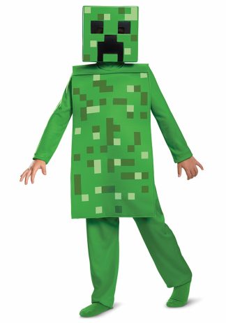 Video Game Costumes | Kid’s Minecraft Creeper Jumpsuit Costume Boy Boy