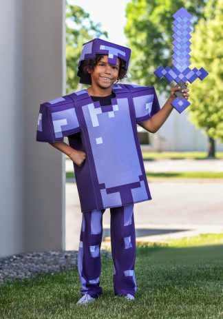 Video Game Costumes | Kid’s Minecraft Enchanted Armor Deluxe Kid’s Costume Boy Boy