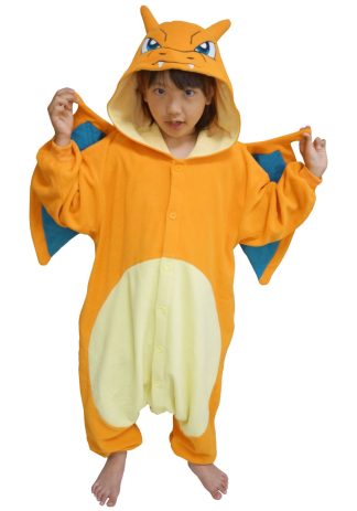 Video Game Costumes | Kid’s Pokémon Charizard Kigurumi Costume Boy Boy