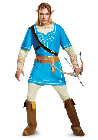 Video Game Costumes | Legend of Zelda Deluxe Link Breath of the Wild Men’s Costume Mens Mens