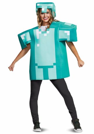 Video Game Costumes | Minecraft Armor Classic Costume for Adults Mens Mens