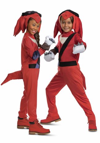 Video Game Costumes | Sonic the Hedgehog Prime Knuckles Costume for Kids Girl Girl