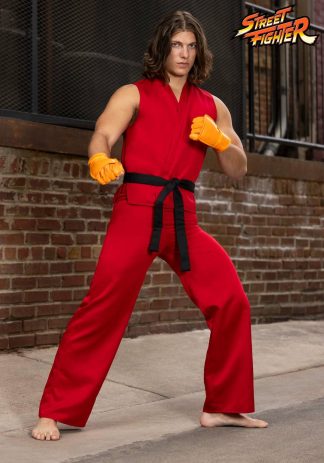 Video Game Costumes | Street Fighter Ken Costume for Adults Mens Mens