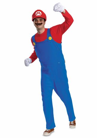 Video Game Costumes | Super Mario Bros Premium Mario Costume for Men Mens Mens