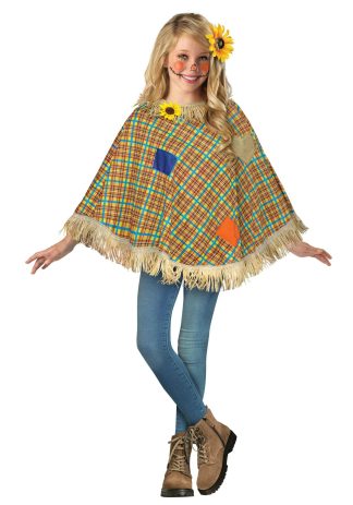 Wonderful Wizard of Oz Costumes | Kid’s Sweet Scarecrow Poncho Costume Boy Boy