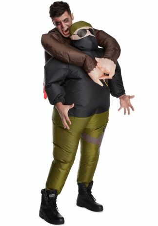 Uniform Costumes | Pick Me Up Zombie Hunter Inflatable Costume for Adults Mens Mens