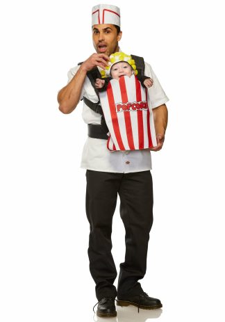 Baby Carrier Costumes | Carrier Costume of a Popcorn & Movie Usher Baby Carrier Costumes Baby Carrier Costumes