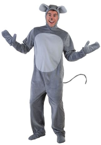 Storybook & Fairytale Costumes | Grey Mouse Costume for Adults Animal Costumes Animal Costumes